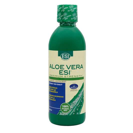 ESI 芦荟强效全汁 500 ml｜ESI Aloe Vera Maximum Strength Täysmehu 500 ml