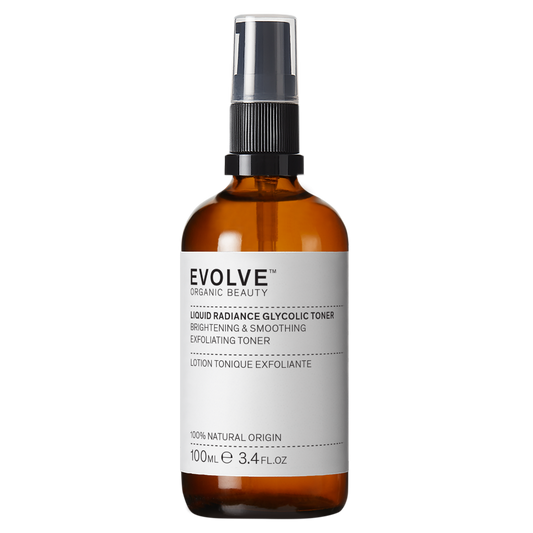 液体光彩甘醇酸爽肤水 100 ml｜Evolve Organic Beauty Liquid Radiance Glycolic Toner - Kasvovesi 100 ml