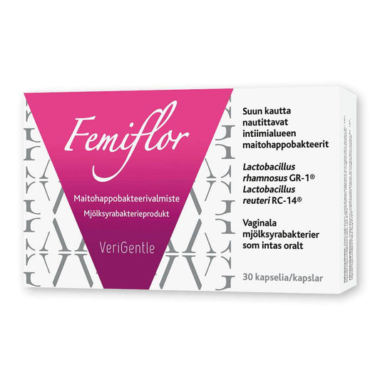 Femiflor 乳酸菌制剂 30粒｜Femiflor Maitohappobakteerivalmiste 30 kaps.