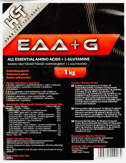 Finnmax HCT EAA+G 氨基酸粉 1000 g｜Finnmax HCT EAA+G - Aminohappojauhe 1000 g