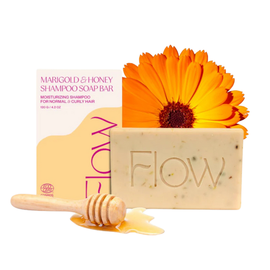金盏花蜂蜜洗发皂 120 g｜Flow Marigold & Honey Shampoo Soap Bar - Kehäkukka shampoo 120 g