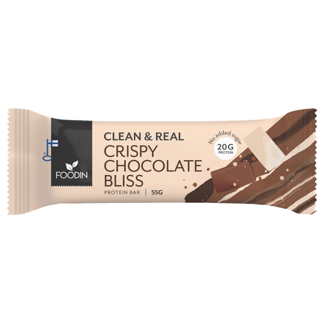 Foodin Clean & Real 蛋白棒脆脆巧克力 Bliss - 蛋白棒 55 克 - 日期 11/2026
