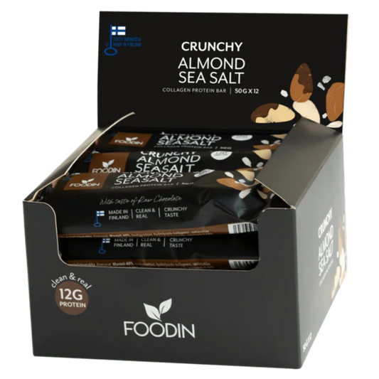 Foodin 脆胶原蛋白棒 杏仁海盐 - 胶原蛋白棒 - 批发装 50克 x 12 kpl