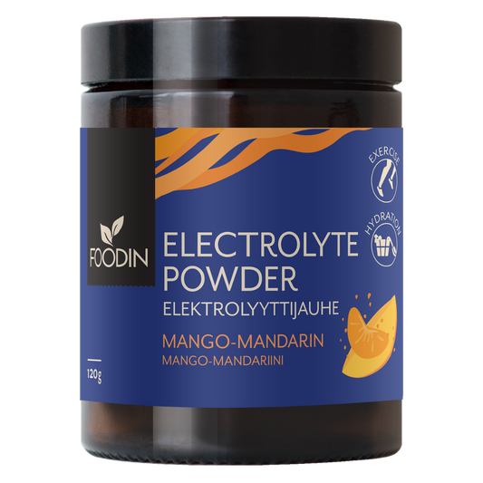 Foodin 电解质粉 芒果-柑橘 120 g｜Foodin Elektrolyyttijauhe Mango-Mandariini 120 g