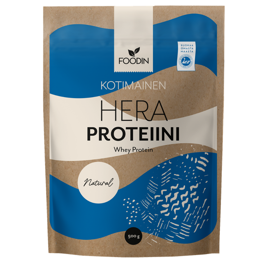 Foodin国产乳清蛋白-原味 500 g｜Foodin Kotimainen Heraproteiini - Maustamaton 500 g