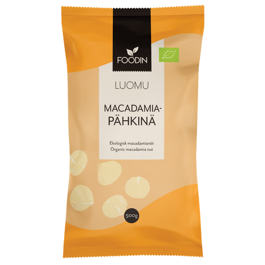 Foodin 有机澳洲坚果 500克｜Foodin Macadamiapähkinä 500 g - Luomu