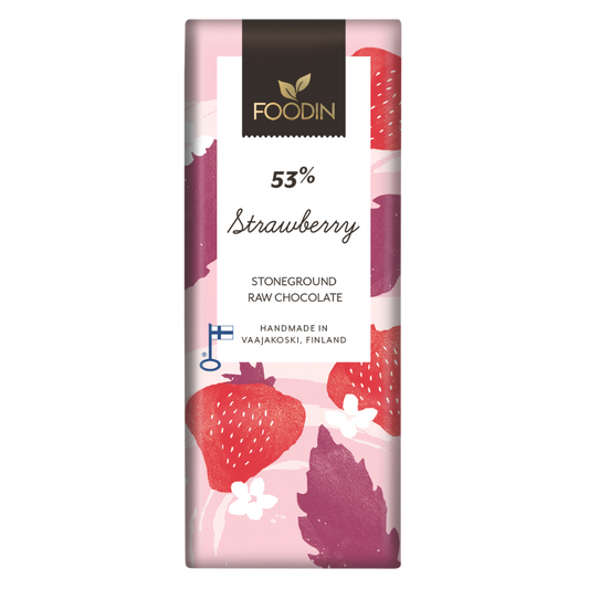 草莓生巧克力53% 40 g｜Foodin Mansikkaraakasuklaa 53 % 40 g