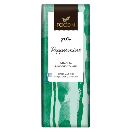 薄荷70%生巧克力 40 g｜Foodin Peppermint 70 % - Raakasuklaa 40 g