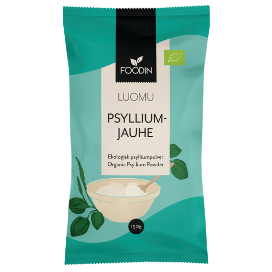 Foodin 有机洋车前子粉 150 g｜Foodin Psylliumjauhe Luomu 150 g