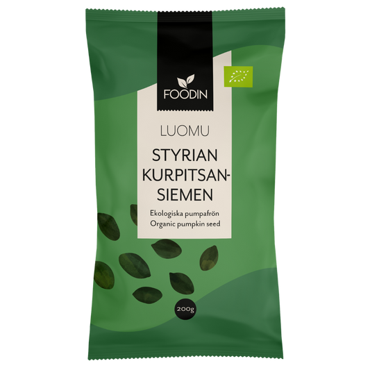 Foodin 有机施蒂利亚南瓜籽 200 g｜Foodin Styrian Kurpitsansiemen Luomu 200 g