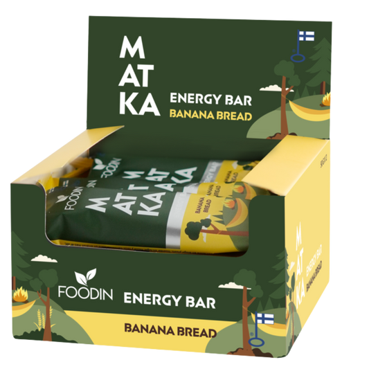 Foodin MATKA 能量棒 香蕉面包味 - 零食棒 12x50克 批发装 - 保质期至2026年11月 - 批次