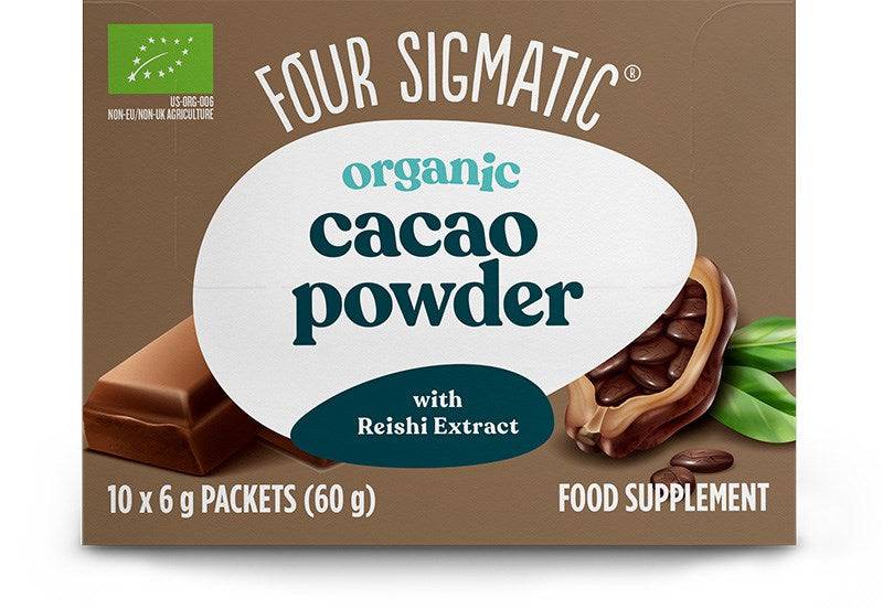 Four Sigmatic Cacao Powder With Reishi Extract - Sieni-kaakaojuomajauhe 10 annospussia｜Four Sigmatic 灵芝提取物可可粉 - 菌菇可可饮料粉 10 annospussia