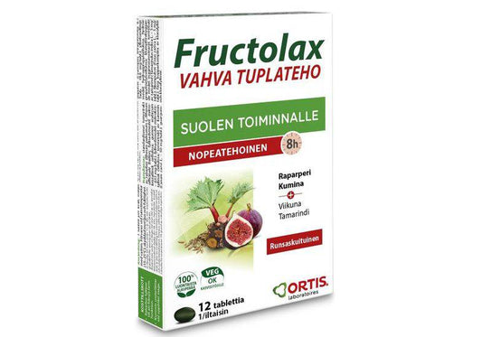 Fructolax 强效双效 - 促进肠道功能 12片｜Fructolax Vahva Tuplateho - Suolen toiminnalle 12 tabl.