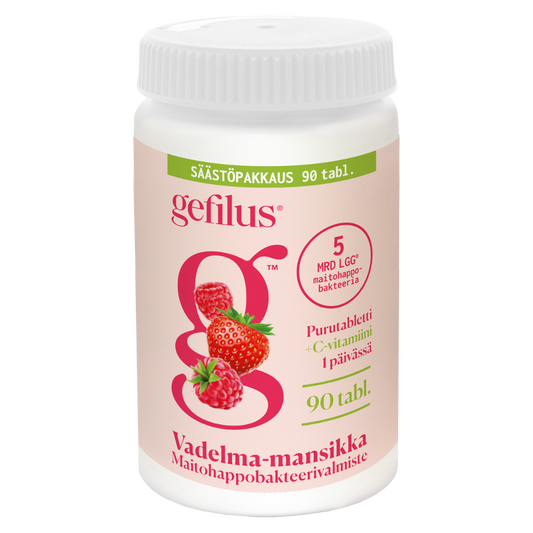 Gefilus益生菌咀嚼片 90片装 树莓草莓味