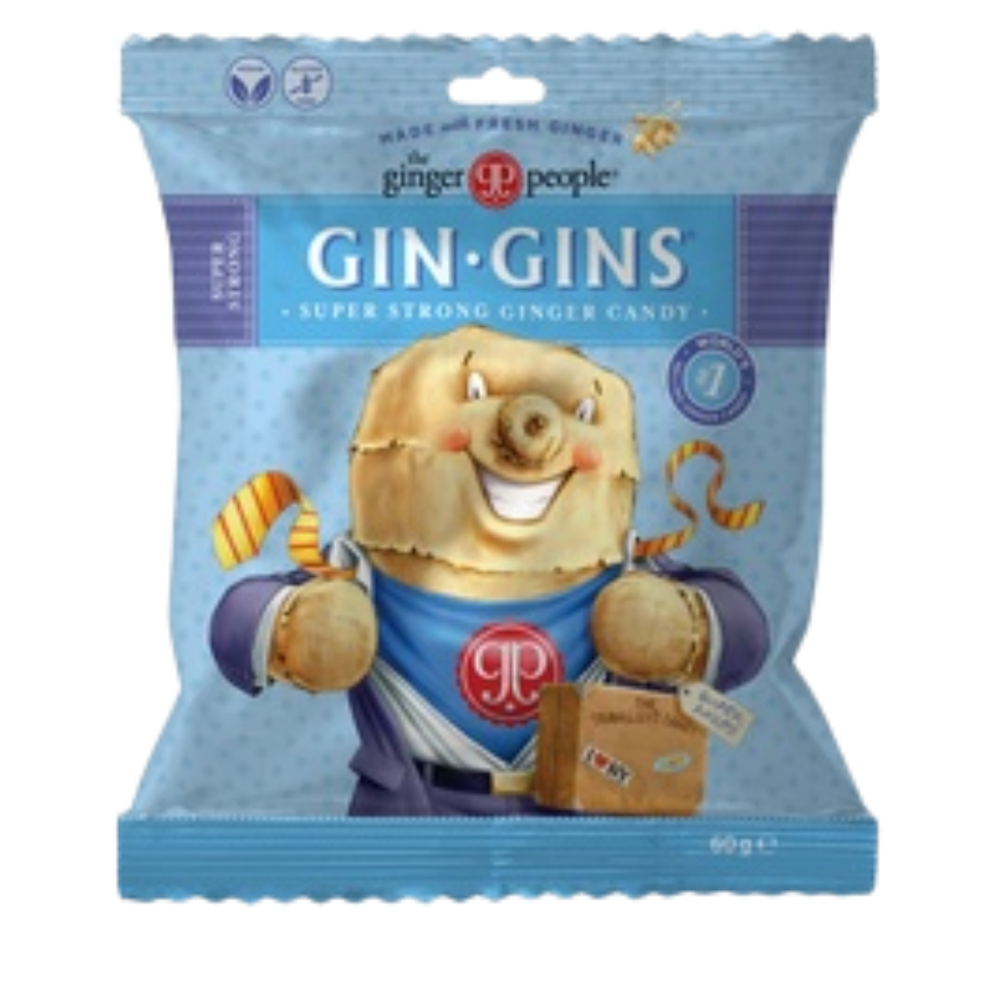 Gin Gins Super Strong Ginger Candy - Vahva Inkiväärimakeinen 60 g｜The Ginger People 超强姜糖 60 g