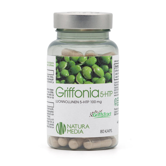 Natura Media 加纳籽5-HTP 80粒｜Natura Media Griffonia 5-HTP 80 kaps.