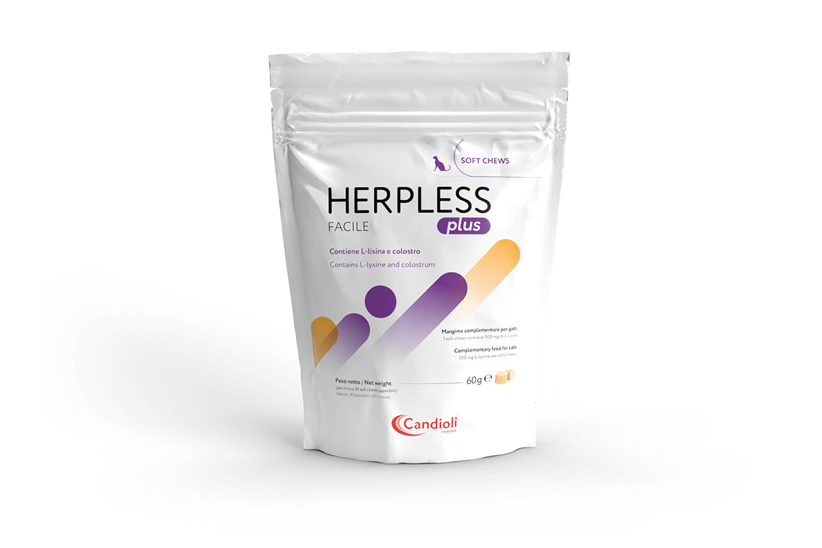 Herpless Facile Plus - Täydennysrehu kissoille 30 makupalaa 60 g｜Herpless Facile Plus 猫用补充零食 30粒 60 g
