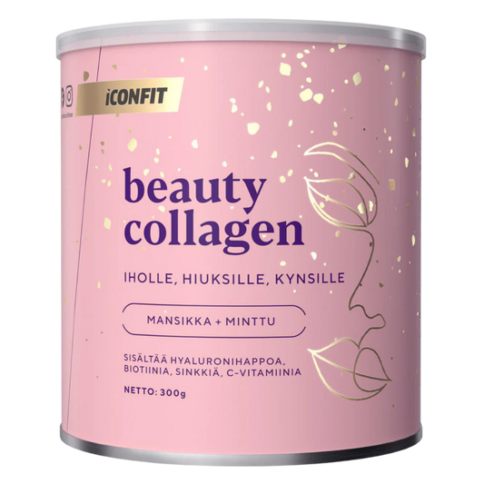 ICONFIT 美容胶原蛋白粉 草莓薄荷味 300 g｜ICONFIT Beauty Collagen - Kollageenijauhe Mansikka-Minttu 300 g
