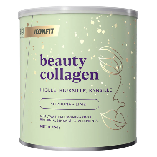 ICONFIT 美容胶原蛋白粉 柠檬青柠味 300 g｜ICONFIT Beauty Collagen - Kollageenijauhe Sitruuna-Lime 300 g