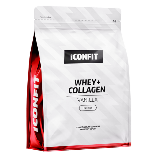 ICONFIT 乳清蛋白+胶原蛋白 香草味 1 kg｜ICONFIT Whey+ Collagen - Heraproteiini & Kollageeni Vanilja 1 kg
