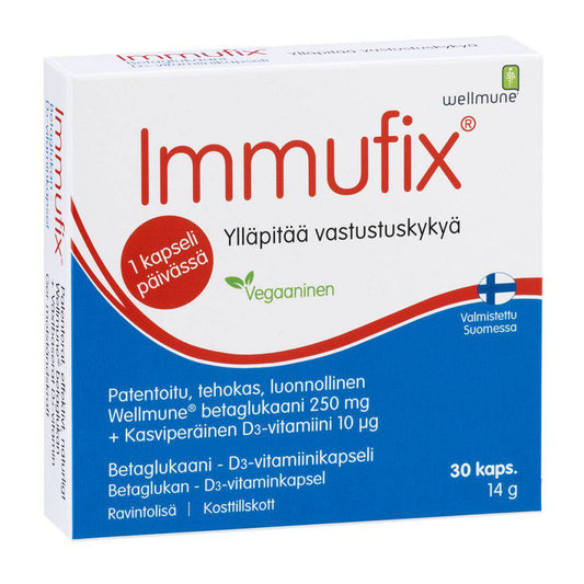 Immufix D3 - β-葡聚糖胶囊 30粒｜Immufix D3 - Betaglukaanikapseli 30 kaps.