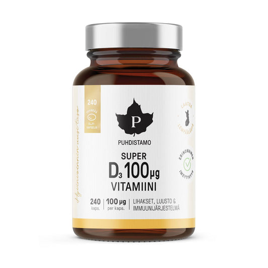 Puhdistamo Super D3维生素 100 µg 实惠装 240粒