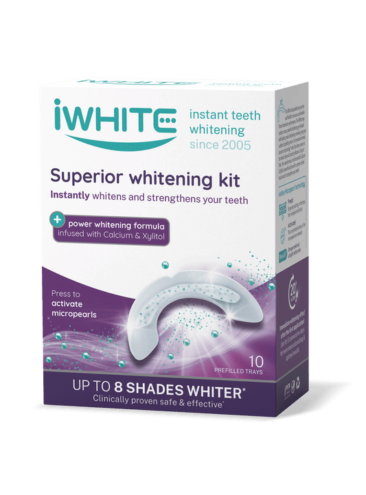 iWhite Superior 美白套装 - 美白牙托 10片 0,8 g｜iWhite Superior Whitening Kit - Valkaisumuotit 10 x 0,8 g