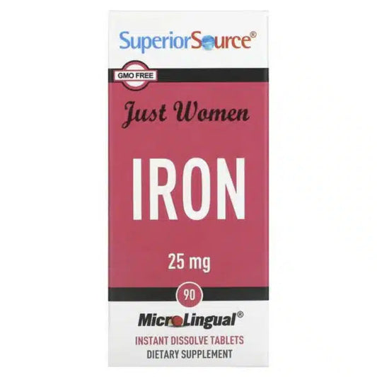 Superior Source 女性铁 25毫克 90片｜Superior Source Just Women Iron 25 mg 90 tabl.