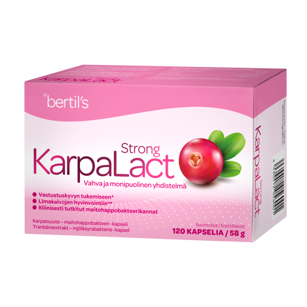 伯特利氏蔓越莓提取物强效版 120粒｜Bertil's KarpaLact Strong - Karpalouute 120 kaps.