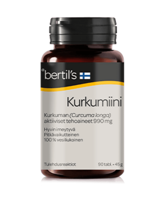 伯特利氏姜黄素990毫克 90片｜Bertil's Kurkumiini 990 mg 90 tabl.