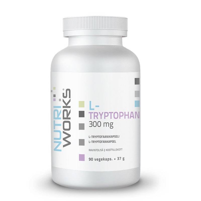 Nutri Works L-色氨酸300毫克90粒｜Nutri Works L-Tryptophan 300 mg 90 kaps.