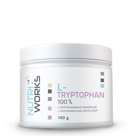 Nutri Works L-色氨酸100% - L-色氨酸粉 100 g｜Nutri Works L-Tryptophan 100% - L-Tryptofaanijauhe 100 g