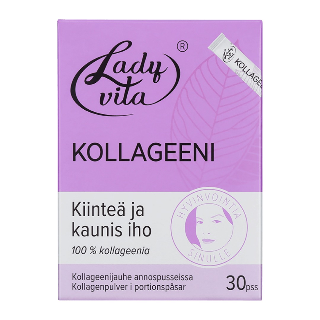Ladyvita Kollageenijauhe annospusseissa 30 pss｜Ladyvita 袋装胶原蛋白粉 30 pss