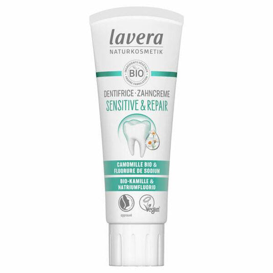 拉薇拉敏感修复牙膏 75 ml｜Lavera Toothpaste Sensitive & Repair - Hammastahna 75 ml