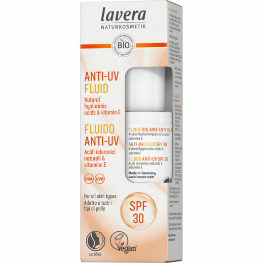 Lavera抗紫外线乳液 - 面部防晒乳SPF30 30 ml｜Lavera Anti-Uv Fluid - UV-Suojaemulsio kasvoille SPF30 30 ml