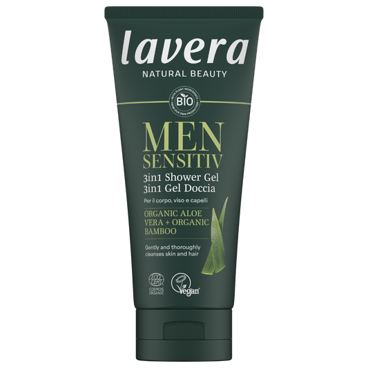 Lavera 男士敏感肌三合一沐浴露（身体和头发） 200 ml｜Lavera Men Sensitiv 3in1 Shower Gel - Suihkugeeli vartalolle ja hiuksille 200 ml