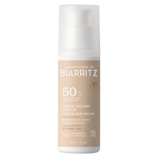 Laboratoires de Biarritz有色防晒霜SPF50 象牙白 50 ml｜Laboratoires de Biarritz Tinted Sun Cream SPF50 - Sävytetty Aurinkovoide Ivory 50 ml