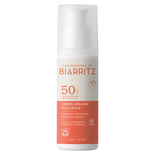 比亚里茨实验室面部防晒霜SPF50 50ml｜Laboratoires de Biarritz Face Sun Cream SPF50 - Aurinkovoide Kasvoille 50 ml - erä