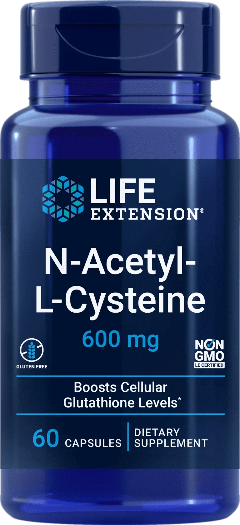 Life Extension N-乙酰-L-半胱氨酸 600 毫克 60 粒