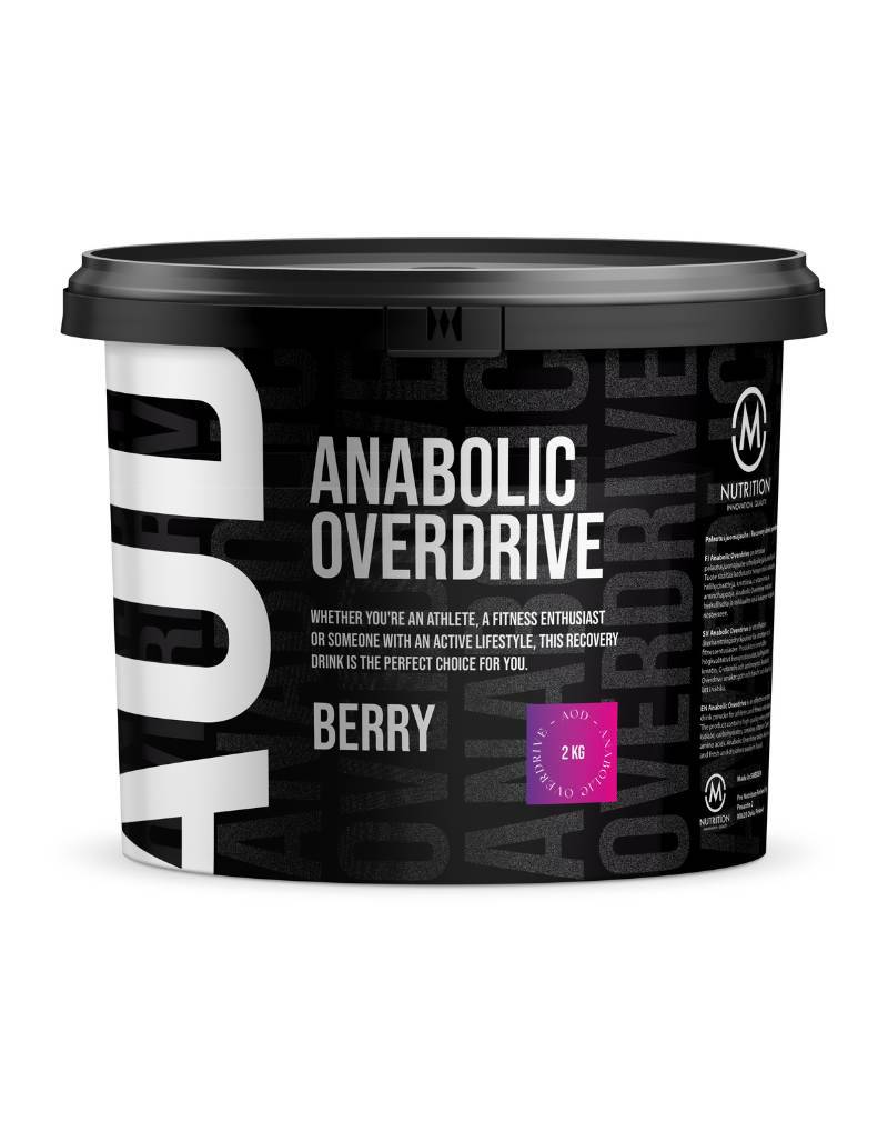 M-Nutrition Anabolic Overdrive Berry - Marjan makuinen palautusjuomajauhe 2 kg - poistuu｜M-Nutrition 浆果味恢复性饮料粉2千克（促合成）