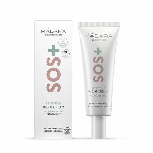 Madara SOS+ 敏感肌夜间修护霜 70 ml｜Madara SOS+ Sensitive Night Cream - Yövoide herkälle iholle 70 ml