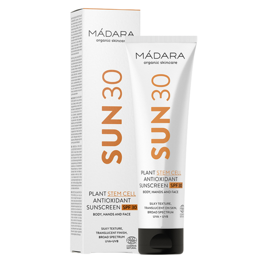 玛达拉植物干细胞抗氧化身体防晒霜 SPF30 100 ml｜Madara Plant Stem Cell Antioxidant SPF30 Aurinkovoide vartalolle 100 ml