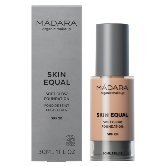 Madara Skin Equal 柔光粉底液 SPF20 玫瑰象牙白 30｜Madara Skin Equal Soft Glow Foundation - Heleyttävä meikkivoide SPF20 Rose Ivory 30