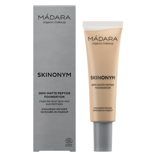 Madara Skinonym 半哑光肽粉底液 自然米色 35｜Madara Skinonym Semi-Matte Peptide Foundation - Puolimatta meikkivoide True Beige 35