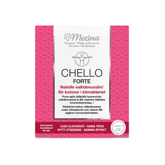 Chello Forte + 维生素B6 60片 - 有效期至2026年7月31日 - 批次｜Chello Forte + B6 vitamiini 60 tabl. - Päiväys 31/07/2026 - erä