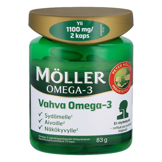 Möller 强效Omega-3 70粒 - 有效期2026年11月 - 批次｜Möller Vahva Omega-3 70 kaps. - päiväys 11/2026 - erä