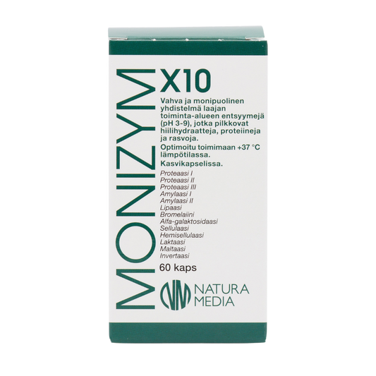 复合酶X10 60粒｜Natura Media Monizym X10 60 kaps.