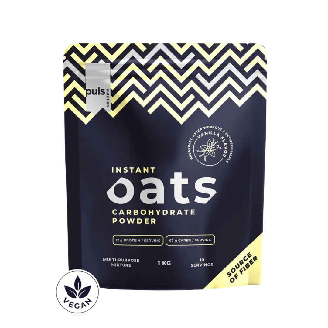 Puls Nutrition 即食燕麦 碳水化合物和蛋白质补充 香草 1 kg｜Puls Nutrition Instant Oats - Hiilihydraatti- ja proteiinilisä Vanilja 1 kg