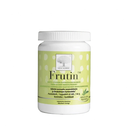 新北欧Frutin - 纤维维生素矿物质制剂 60片｜New Nordic Frutin - Kuitu-vitamiini-kivennäisainevalmiste 60 tabl.