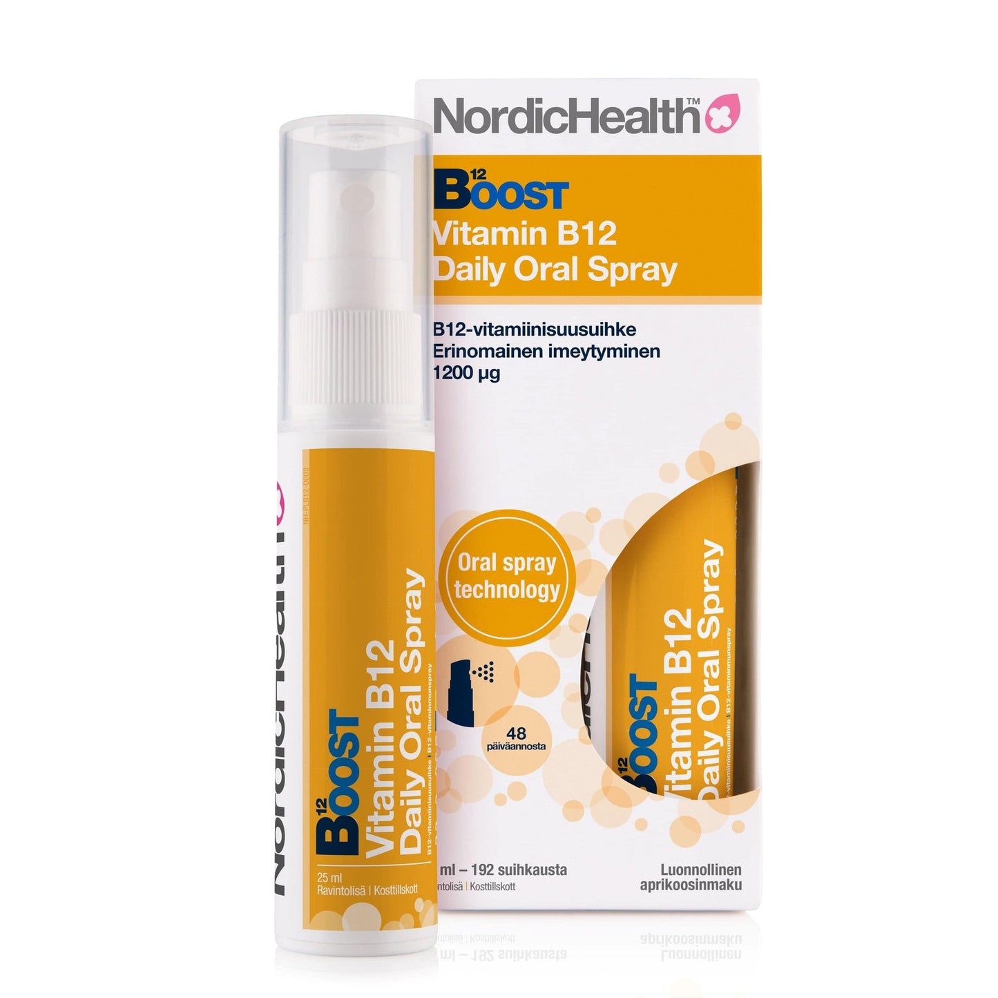 Nordic Health Boost B12 Daily Oral Spray - B12-Vitamiinisuihke 25 ml｜Nordic Health B12每日口腔喷雾 25 ml